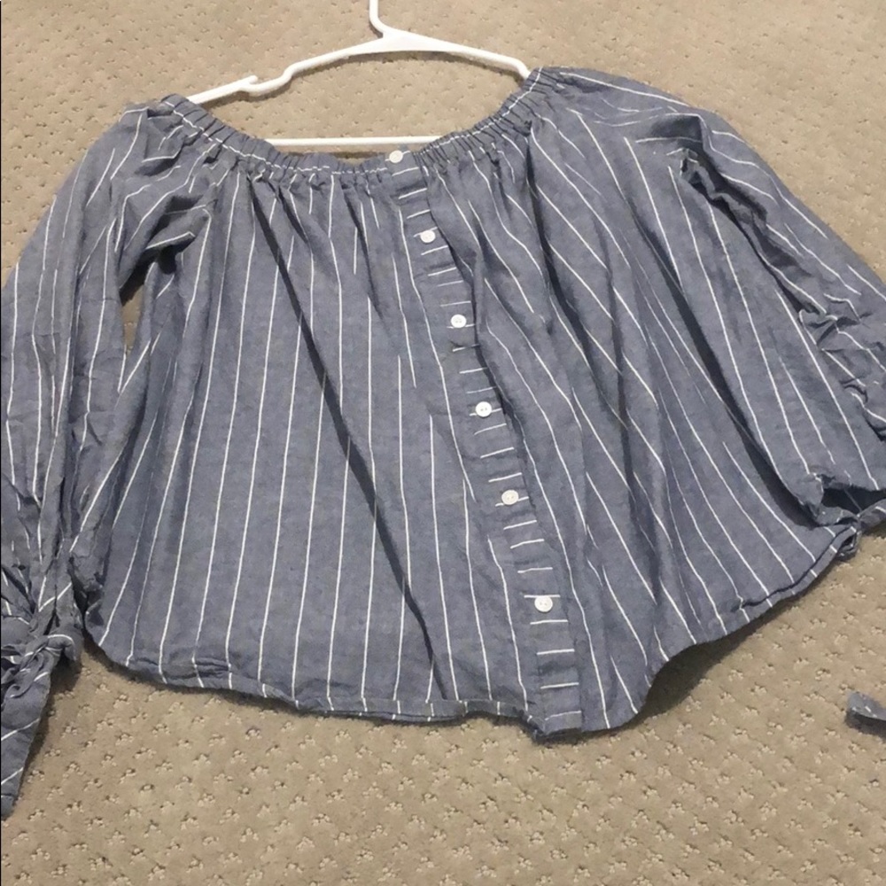Off the shoulder top purchased at Nordstrom